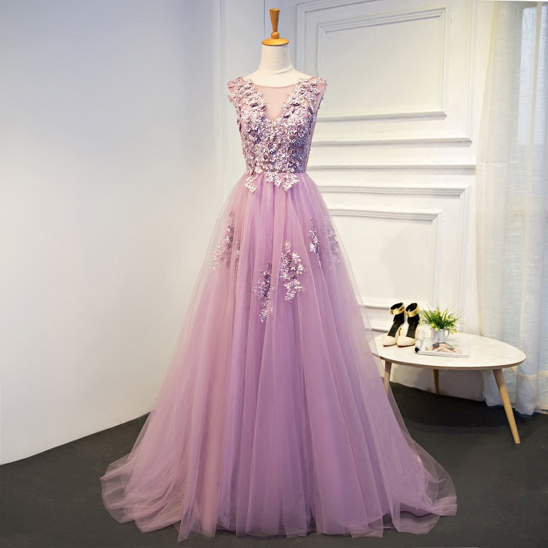 Pink Full Length Prom Dress Evening Dress Formal Dress Sa2125
