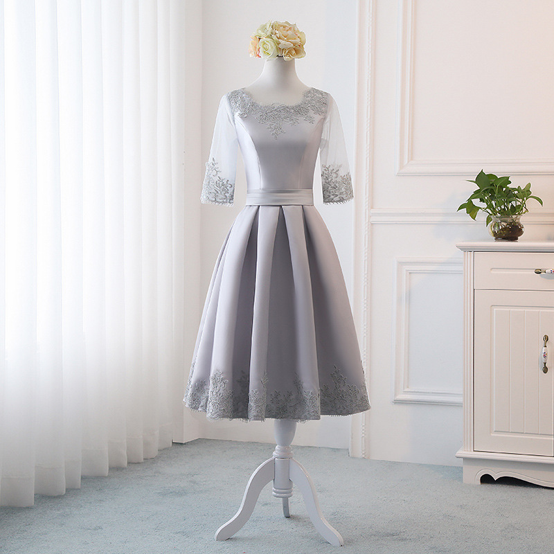 Half Sleeve Prom Evening Dress Formal Skirt Sa2136