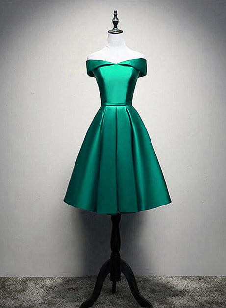 Vintage Green Satin Midi Dress with Bow
