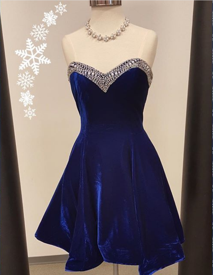 short blue velvet dress Crushed Velvet Bow Dress 6m