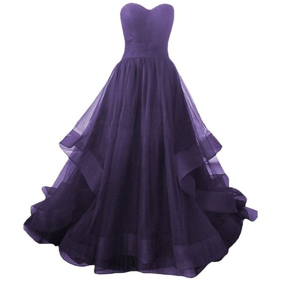 Stunning Purple Chiffon Prom Dress with Ruffles