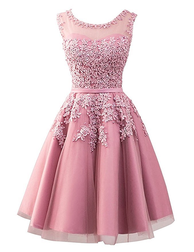 open lace back dress Mac Duggal Women's Embellished High Neck Cap Sleeve A Line Dress - Purple - Size 8