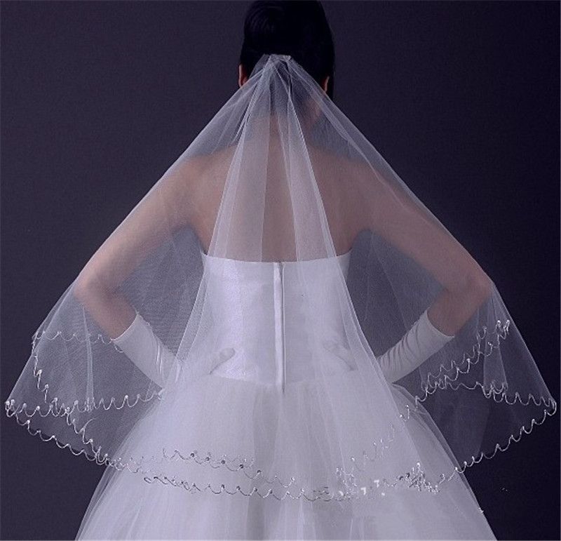 1.5m white/Ivory Wedding Veil Wedding tiara wedding veil/bridal veil/bridal accessories/head veil/tulle veil V11