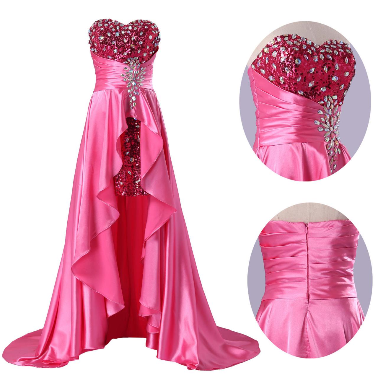 Fashion Taffeta Full Length Prom Dresses Evening Dress Bridesmaid Dresses L110