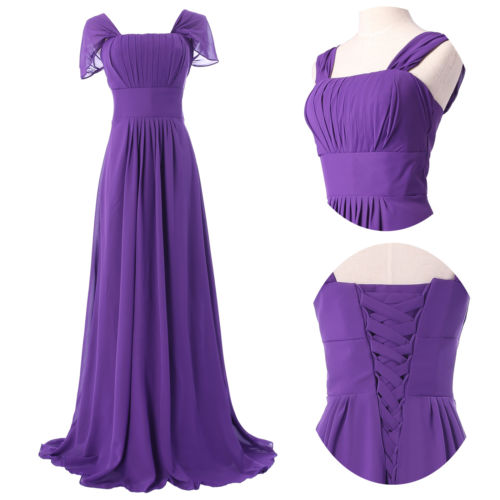 2015 Fashion Full Length Chiffon Prom Dresses Evening Dress Bridesmaid Dresses Custom Made L131