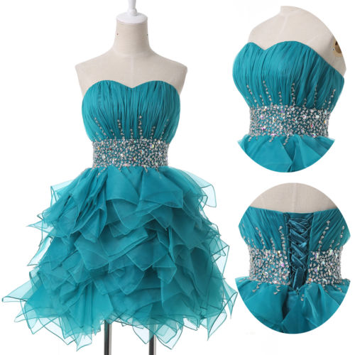 2015 Fashion Above Knee Length Organza Cocktail Dresses Prom Dresses Evening Dress Bridesmaid Dresses Custom Made L145