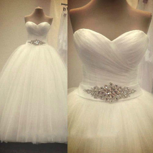 2016 Bridal White/ivory Wedding Dress Bridal Gown Custom Size 4 6 8 10 12 14 16 18 W146