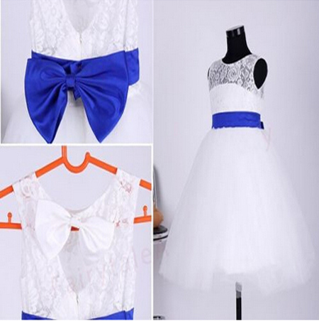 Real Flower Girl Dresses With Sashes Bow Communion Ball Pageant Dress For Wedding Little Girls Kids/children Party Dress Kids27