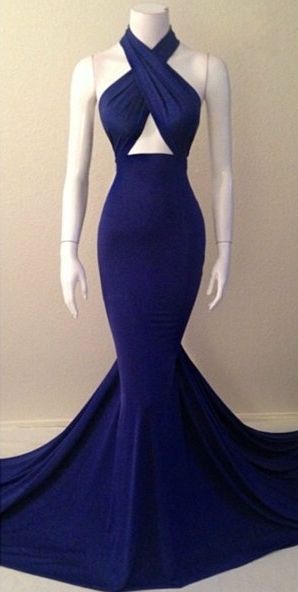 Real Sexy Long Mermaid Prom Dresses,simple Prom Gowns,handmade Halter Sheath Prom Dress Ja131