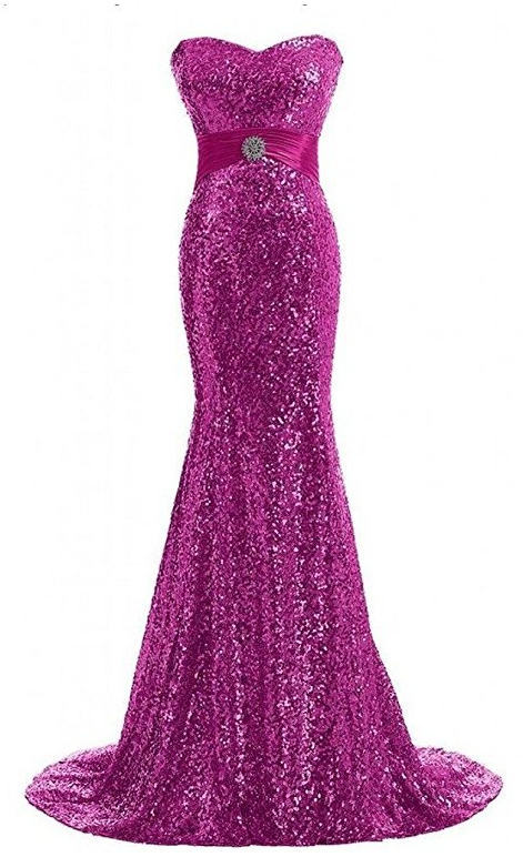 Gorgeous Sequins Formal Evening Dress Long Mermaid Prom Ball Gown Ja176
