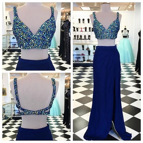 Prom Dress, Two Piece Prom Dress,beading Prom Dresses,long Evening Dress,wedding Guest Prom Gowns, Formal Occasion Dresses,formal Dress Ja306