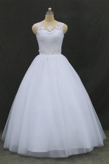 New Design Lace Applique With beading Bridal Gwon Bridal Wedding Dress Formal Occasion Dress E4