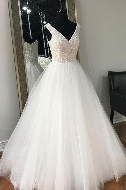Sexy Lace V Neck Prom Dress , Evening Dress , Party Dress , Bridesmaid Dress , Wedding Occasion Dress , Formal Occasion Dress 