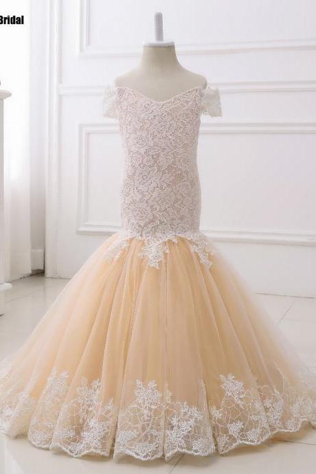 Flower Girl Dress , Kid Party Pageant Dress, Princess Dress, Formal Wedding Occasion Dress, Bridesmaid Prom Dress,brithday Party Dress,girl