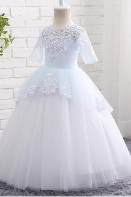 Flower Girl Dress , Kid Party Pageant Dress, Princess Dress, Formal Wedding Occasion Dress, Bridesmaid Prom Dress,brithday Party Dress,girl