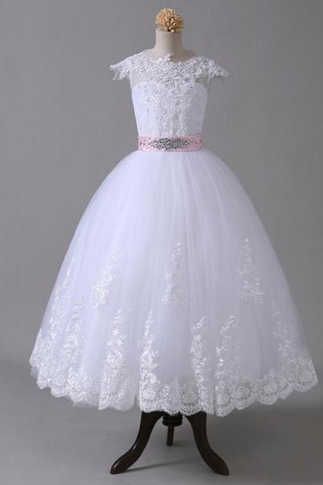 Flower Girl Dress , Kid Party Pageant dress, Princess Dress, Formal Wedding Occasion Dress, Bridesmaid Prom Dress,Brithday Party Dress,Girl Clothing
