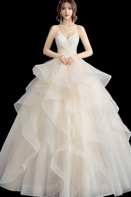 Sexy Strapless Ball Gown Plus Size Long Wedding Dress Party Dress Prom Dress Evening Dress