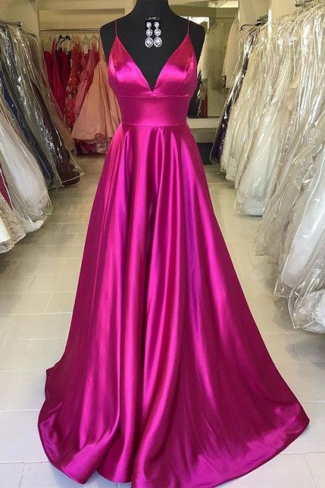 Rose Red V Sexy Plus Size Long Wedding Dress Party Dress Prom Dress Evening Dress