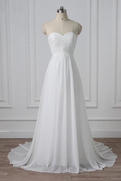 Chiffon Wedding Dresses A-line Pregnant Bridal Gowns Applique Top Lace Up Back Custom Made Brial Gown Custom Size Foraml Oaacsion