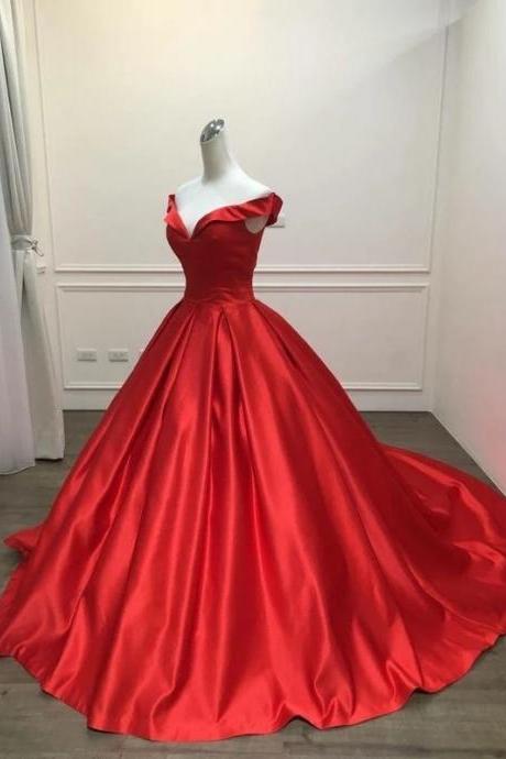 Red V Neck Ball Gown Prom Dresses Knee Length Party Evening Dress Formal Occasion Dress Custom Size