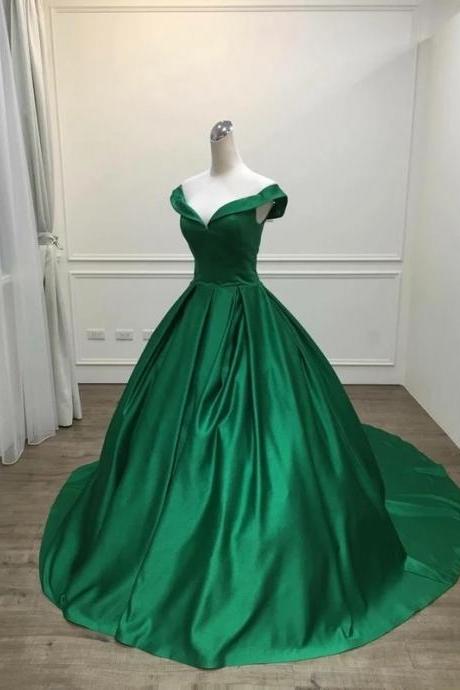 Green V Neck Ball Gown Prom Dresses Knee Length Party Evening Dress Formal Occasion Dress Custom Size