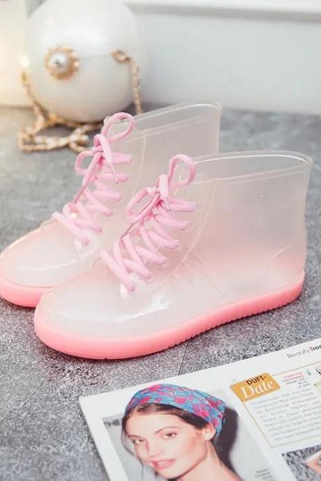 Fashion kawaii candy color rain boots