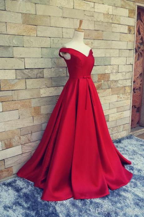 Red Prom Dress Formal Dresses Evening Party Gown Wedding Occasion Wear