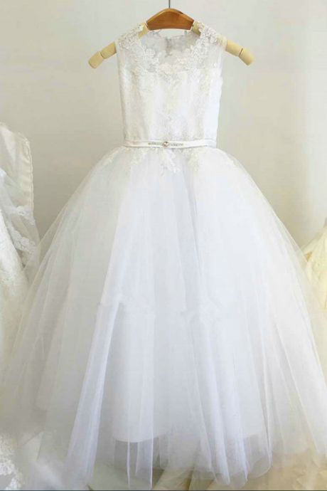 Tulle New Cute Wedding Girl Dress Flower Girl Dress Foraml Occasion Kids Clothing Princess Dress
