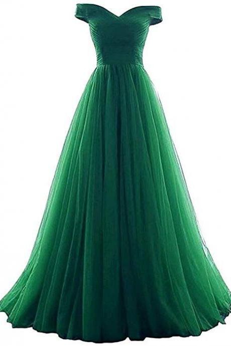 Green Tulle Prom Dress Evening Dress