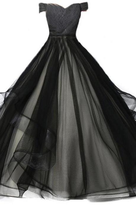 A Line Off Shoulder Robe De Mariee Black Wedding Dress Lace Up Bridal Gown Vestidos De Novia Boho Formal Dress Custom Size