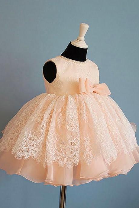 Pink Baby Girls tulle Dress Princess flower Clothing Summer Party tutu Kids lace Dresses for Girls Toddler Birthday