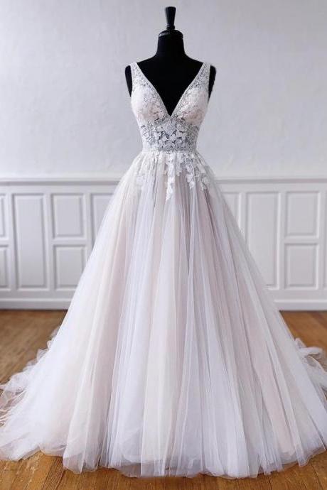 Fashion Formal Occasion Dress Custom Made V Neck Lace Long Prom Dress Evening Dress