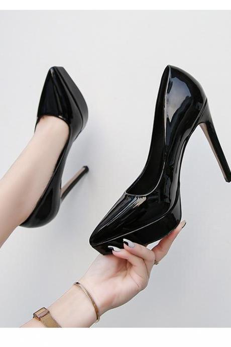 fashion shoes professional stiletto high heels (Heel 12cm) S036