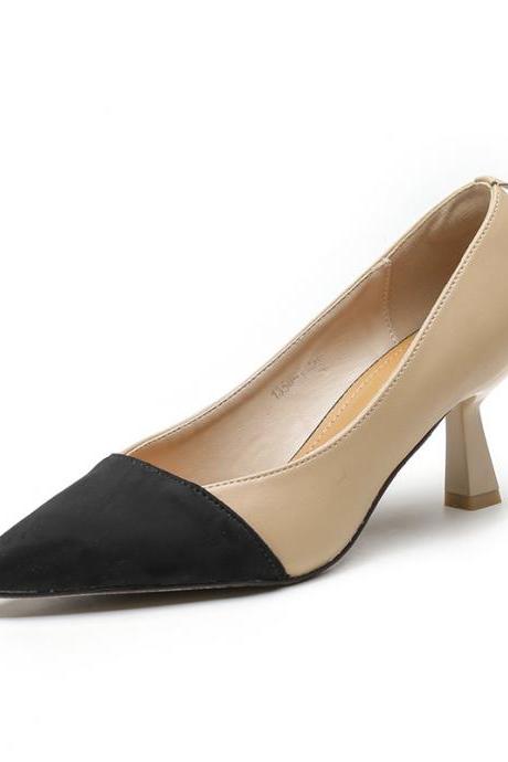 Women High Heel Stiletto Pointed Toe Pumps Work Shoes (heel 6cm) S043