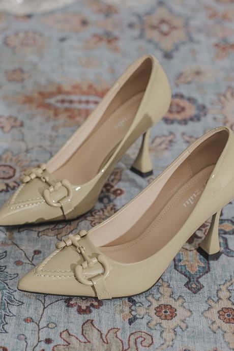 High Heel Fashion Sandals Summer Stiletto Pointed Toe Slip On Women&amp;#039;s Shoes (heel 9cm) S047