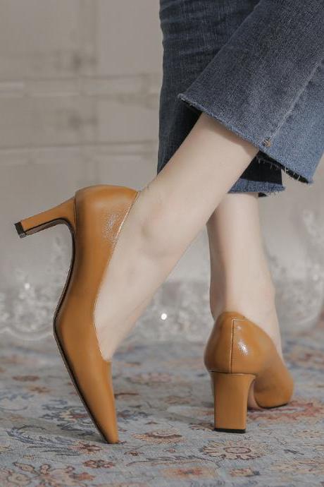 Women High Heel Fashion Sandals Summer Pointed Toe Slip On Women&amp;#039;s Shoes (heel 5cm) S048