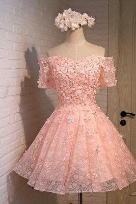 Customizable Short A Line Lace Prom Dresses With Appliques Special Occasion Dress Party Homecoming Dresses N028