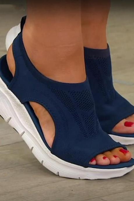 Plus Size Women&amp;#039;s Shoes Summer Comfort Casual Sport Sandals Women Beach Wedge Sandals Women Platform Sandals Roman Sandals Fs01