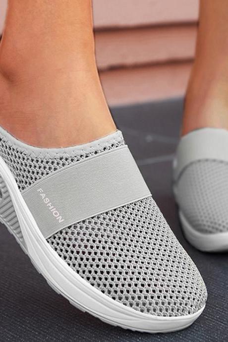 Fashion Summer Sandals Platform Slippers Outdoor Casual Flip Flops Wedge Slippers Women Flats Mesh Shoes Female Slides Fs03
