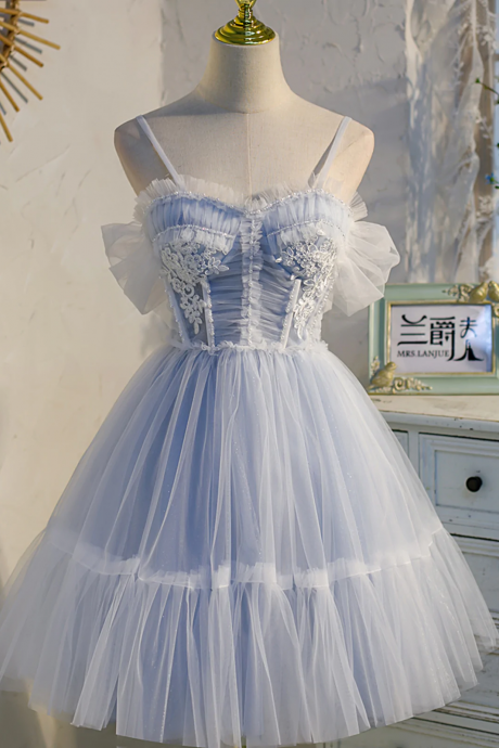 Short Prom Dresses Light Blue Formal Homecoming Dresses Ss34