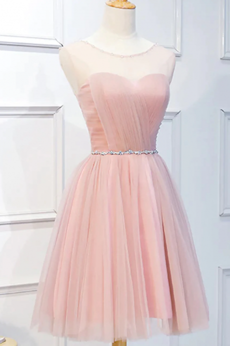 Elegant Short Pink Tulle Prom Dresses Formal Party Homecoming Dresses Ss42