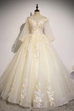 Ball Gown Evening Dress Hand Made Custom Long Formal Prom Dress Ss115