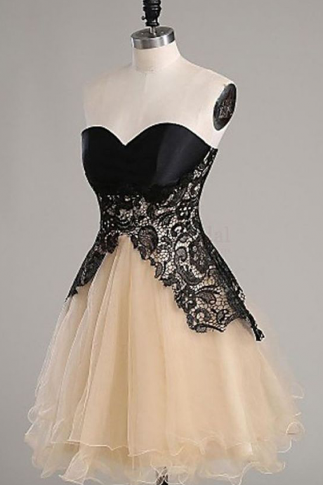Lace Prom Dress,sweatheart Cute Homecoming Dress,short Elegant Wowen Dress Party Dress Ss208