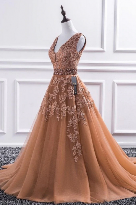 Hand made Prom Dresses,Lace Long Evening Dress,Lace Formal Graduation Party Dress SS216