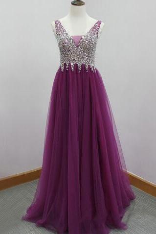 Purple Prom Dress Evening Dress Ss265