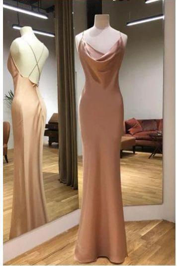 Sexy Simple Prom Dress Hand Made Long Evening Dress Special Occasion Dress Ss277