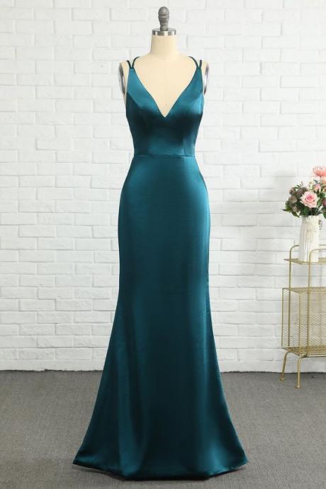 Full Length Prom Dress Evening Dress Hand Made Custom Ss350