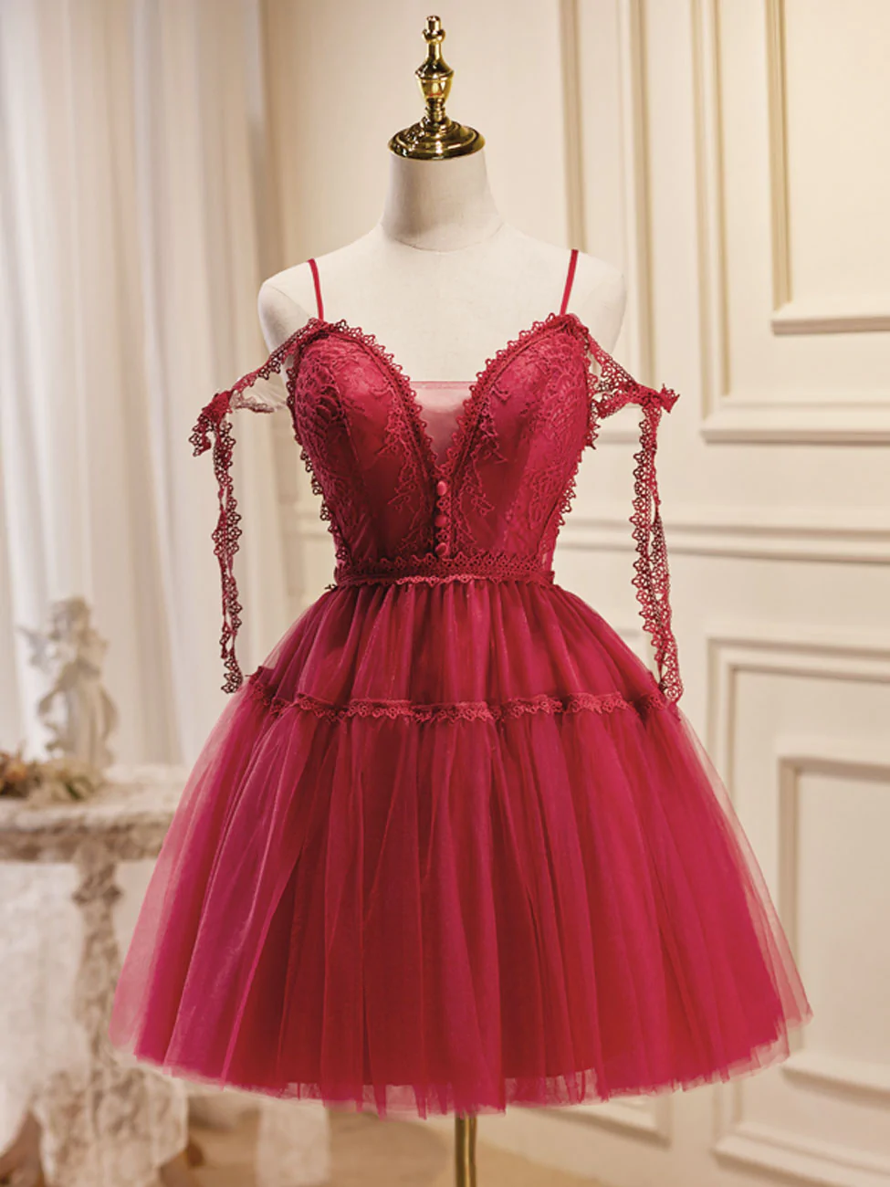 Red Short Prom Dress Evening Dress Ss416