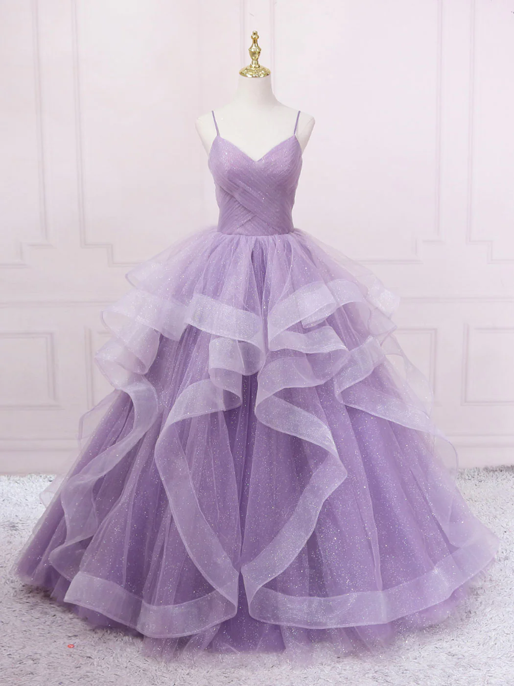 Purple Strap Prom Dress Evening Dress Ss438