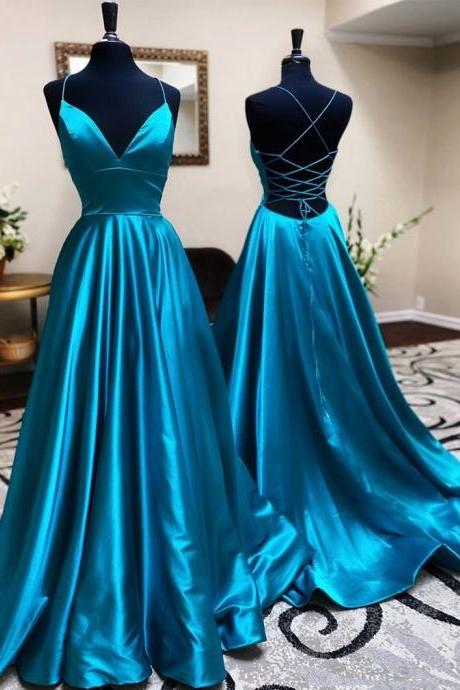 Blue Formal Dress Evening Dress Pageant Dance DressesSchool Party Gown SS551